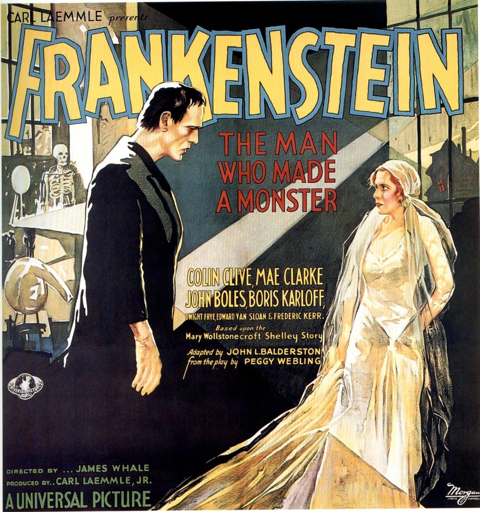 Amazon.com: Frankenstein Boris Karloff Mae Clarke On Six-Sheet